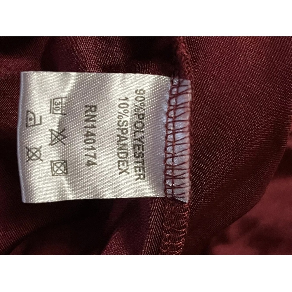 Reborn Womens Long Sleeve Velvet Top  Pullover Stretch Sweater Carmin Color Sz M - Picture 4 of 4